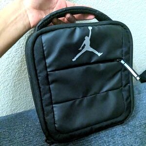 Jordan black lunch bag 8x10"